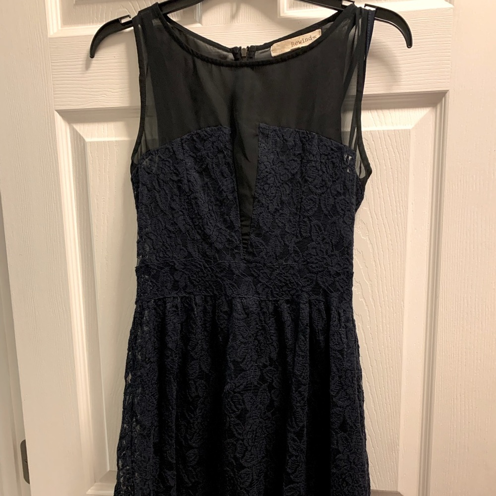 Rewind Black‎ and dark blue lace dress